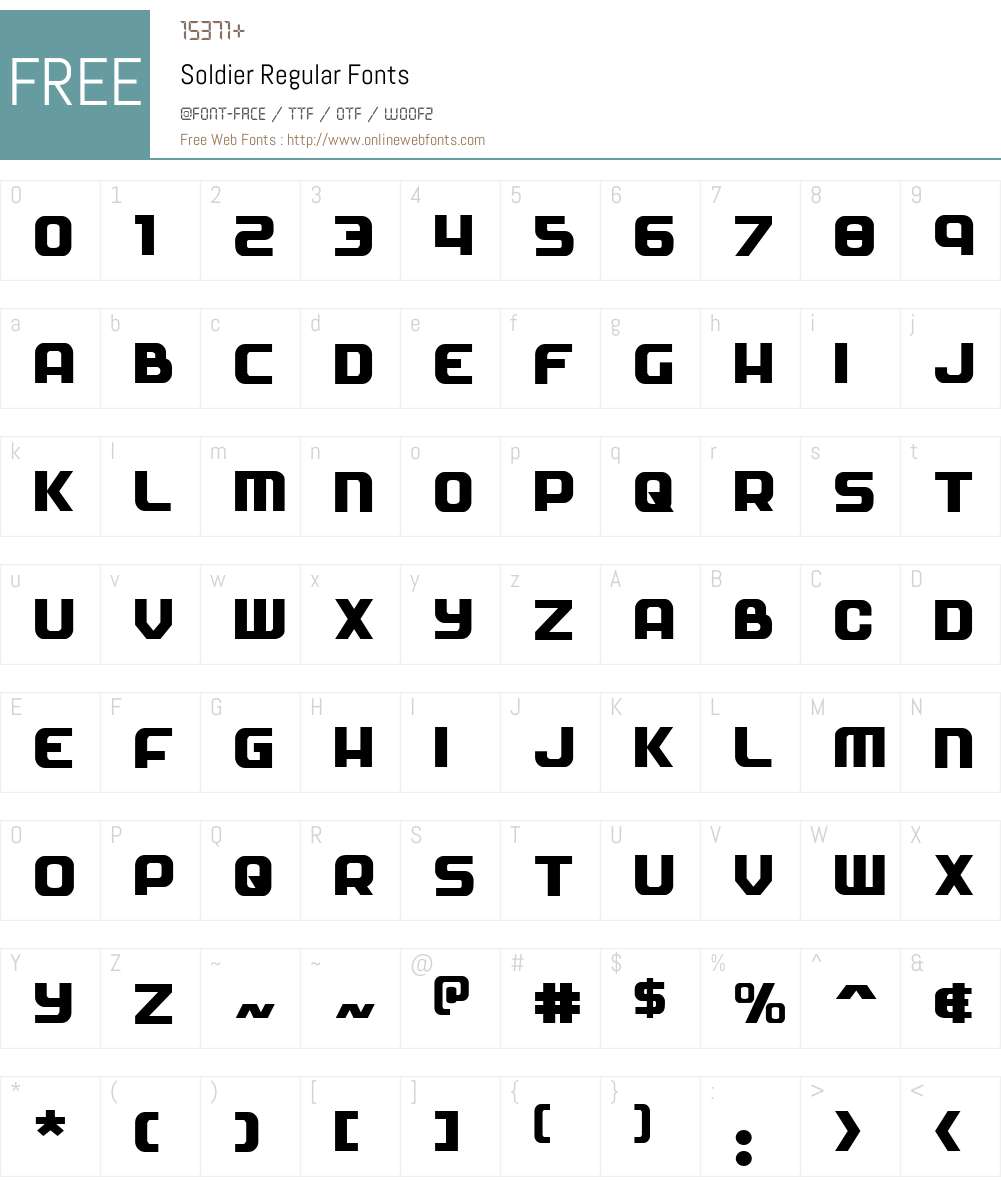 Soldier Font Screenshots
