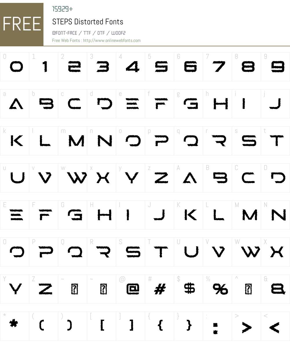 STEPS Distorted Font Screenshots