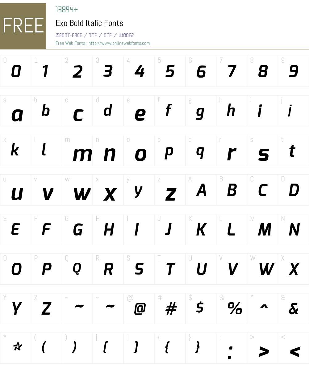 Exo Font Screenshots
