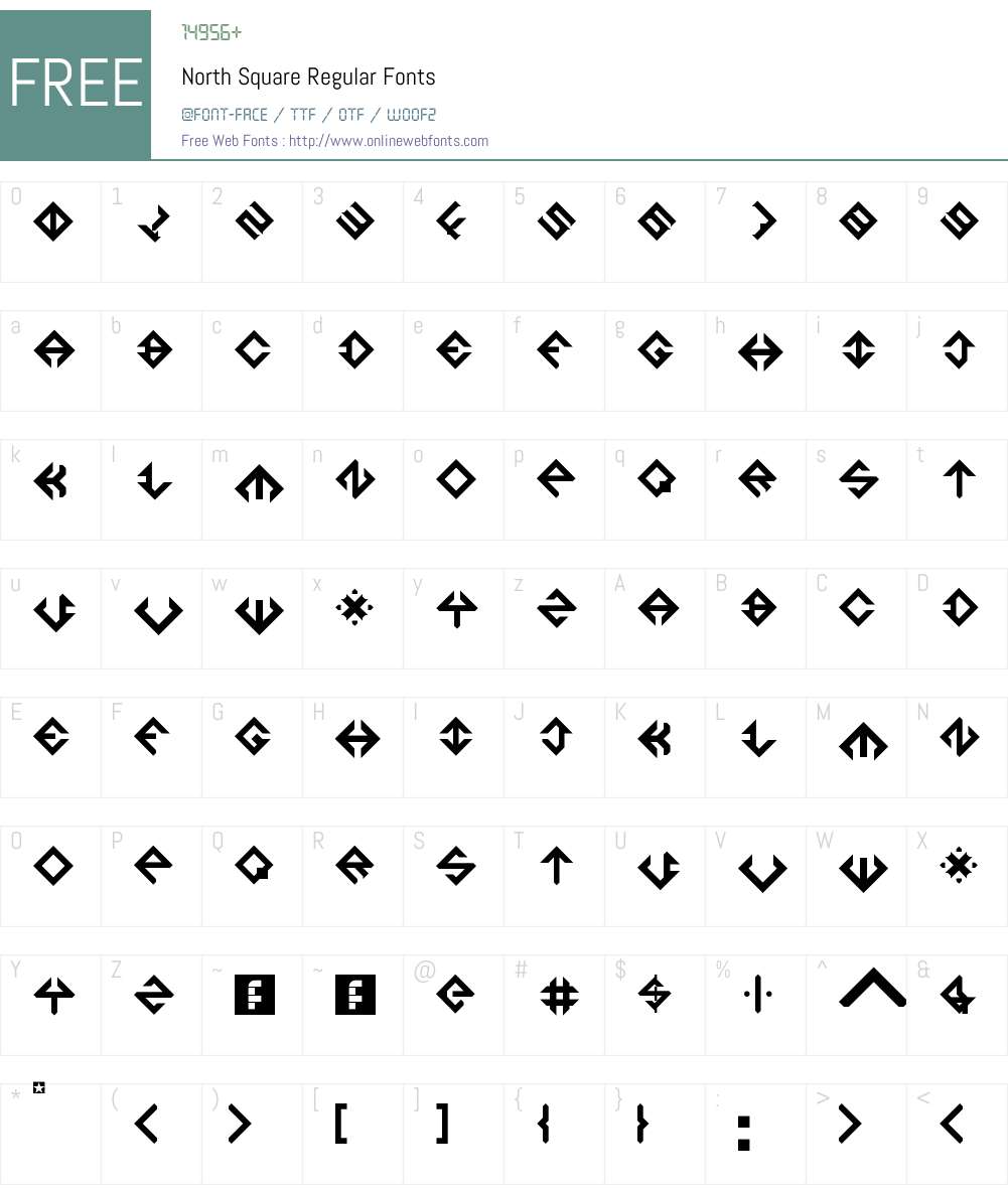 North Square Font Screenshots
