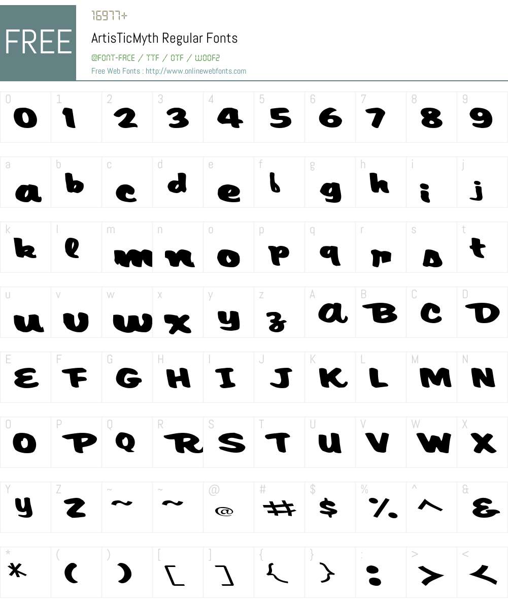 ArtisTicMyth Regular V2 Altsys Metamorphosis:10/28/94 Fonts Free ...