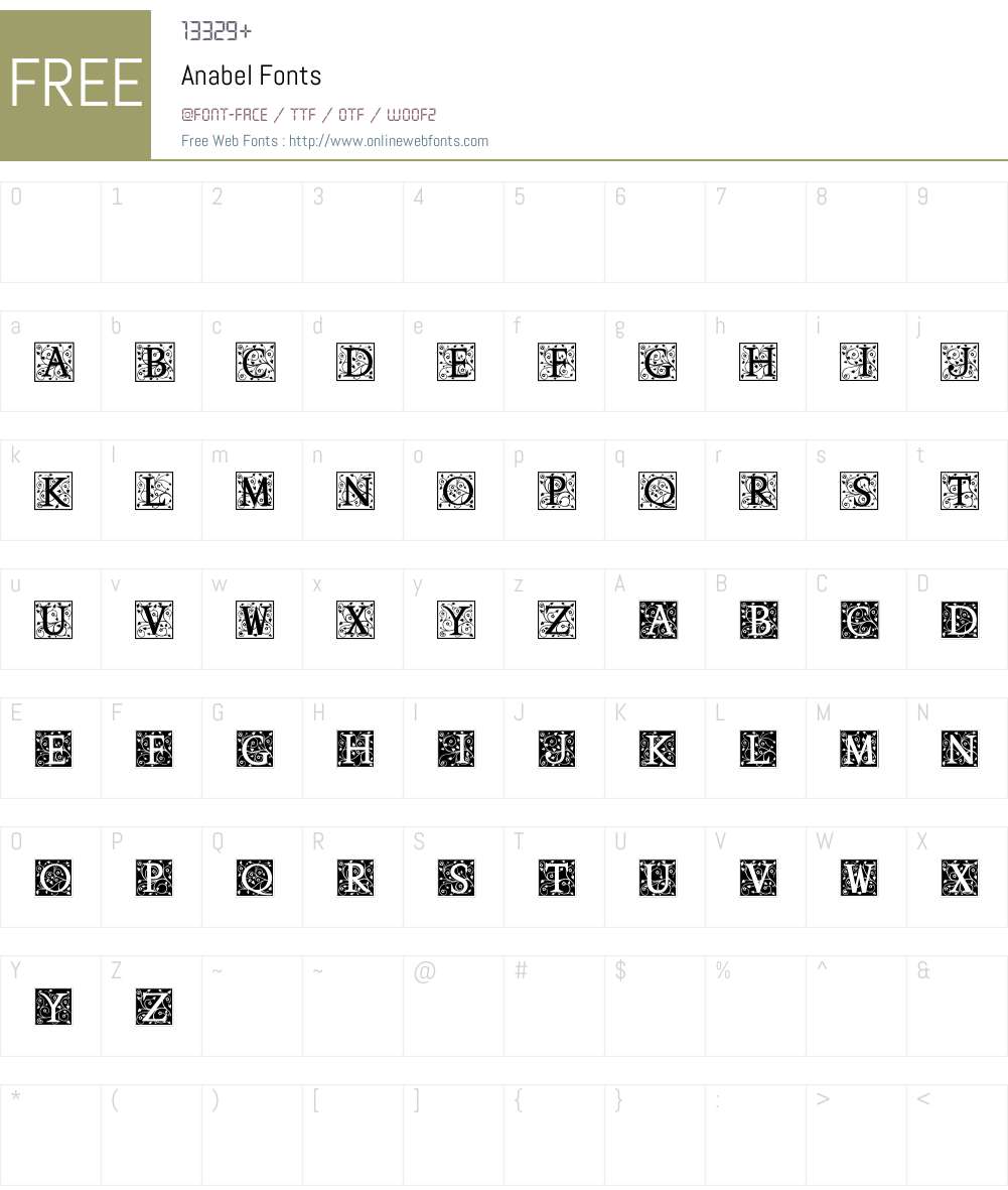 Anabel Font Screenshots