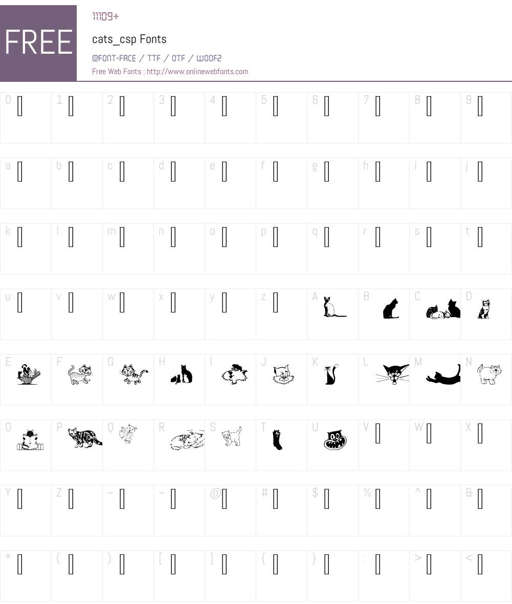 cats_csp Font Screenshots