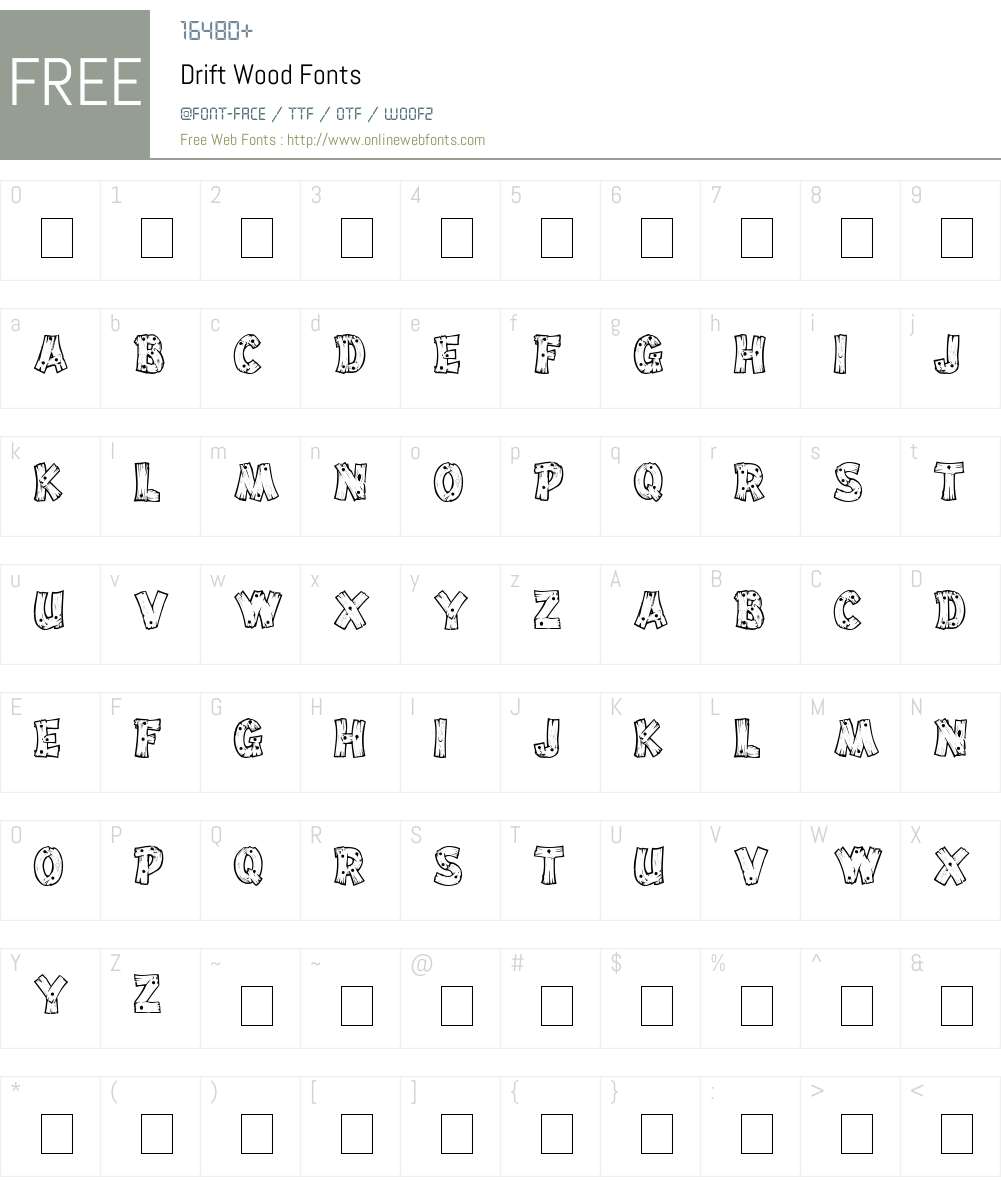 Drift Wood Font Screenshots