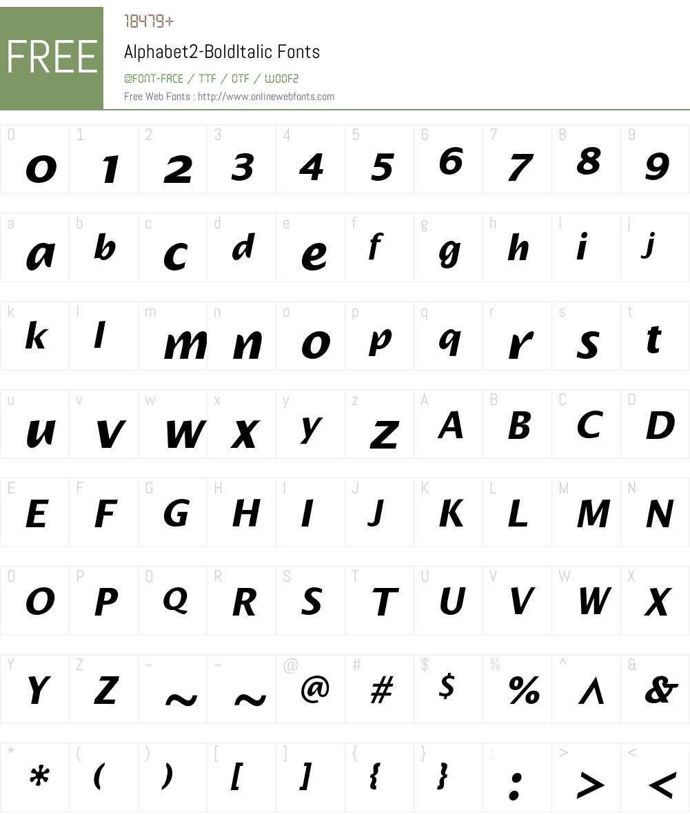 Alphabet2 Font Screenshots