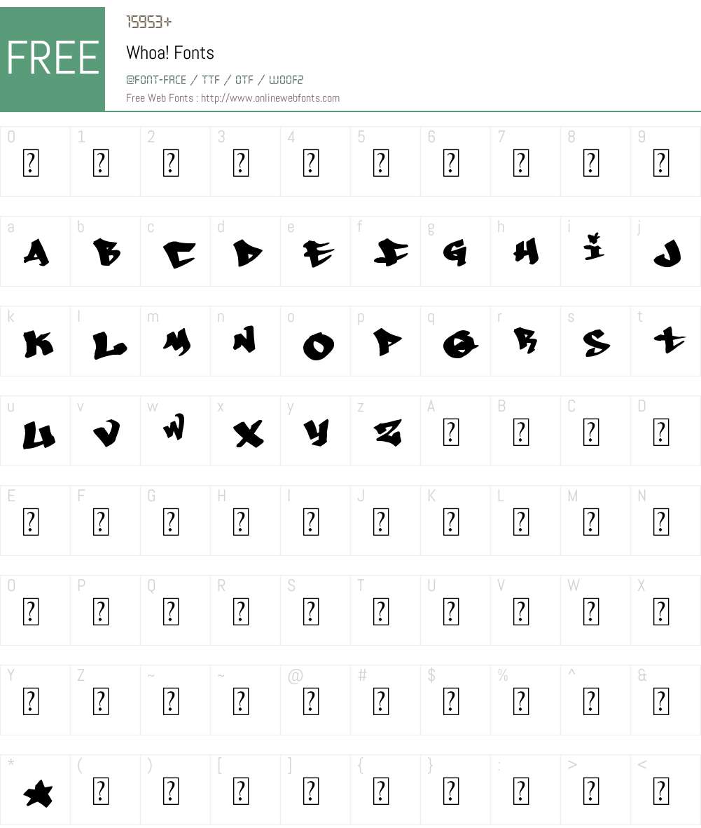 Whoa! Font Screenshots
