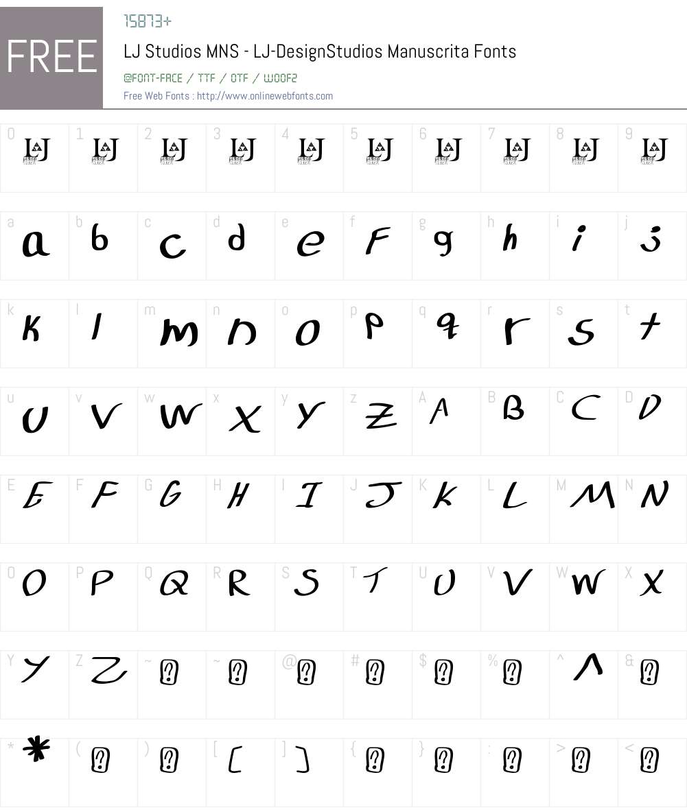 LJ Studios MNS Font Screenshots