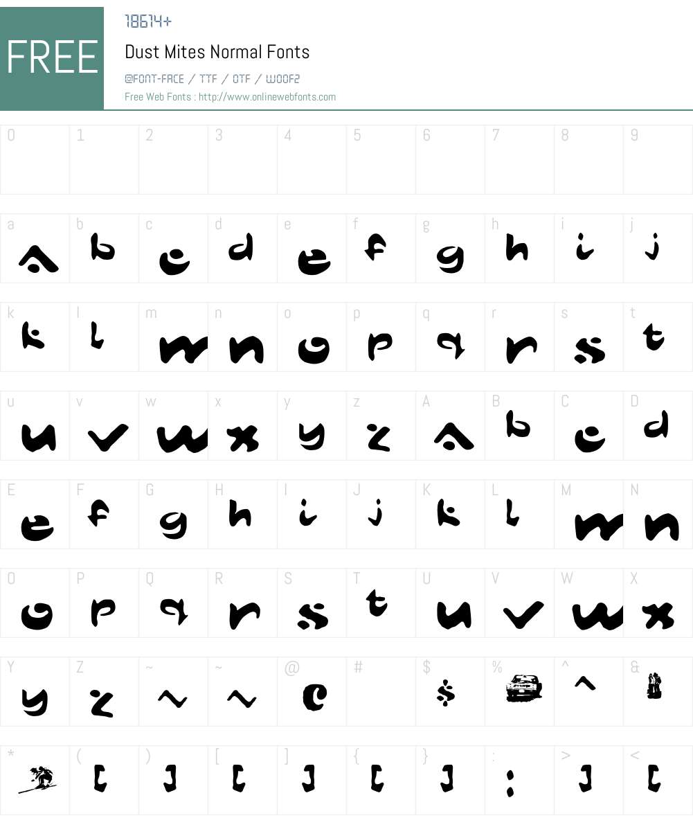 Dust Mites Font Screenshots