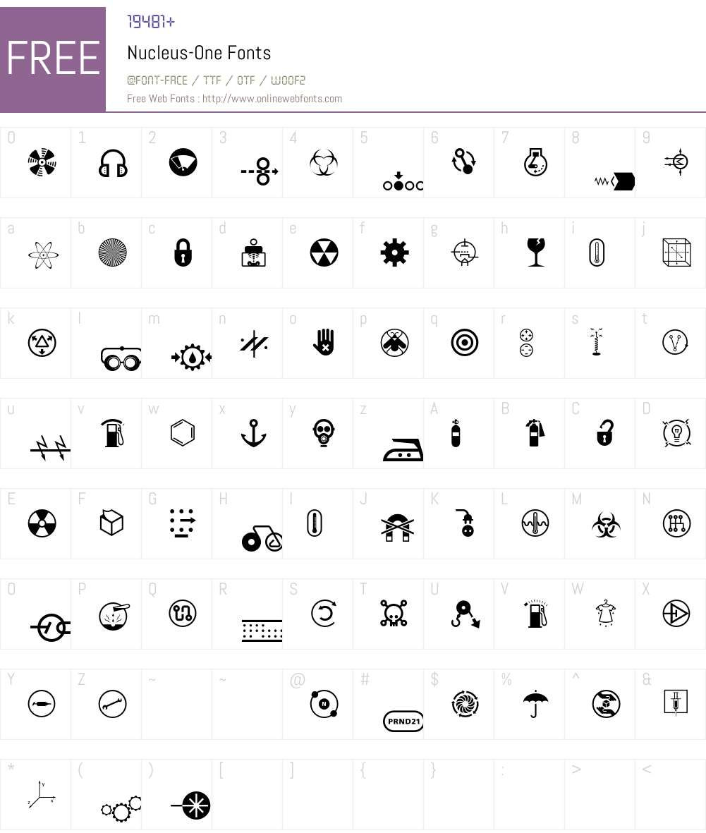 Nucleus Font Screenshots
