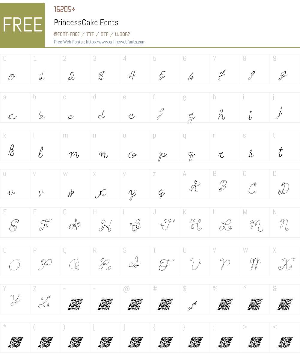 PrincessCake Font Screenshots