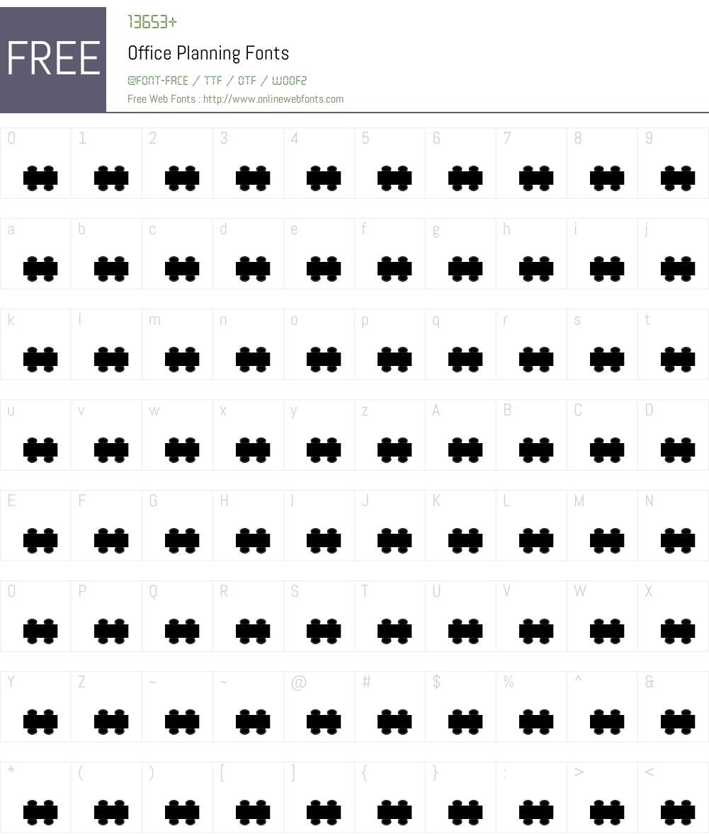 OfficePlanning Font Screenshots