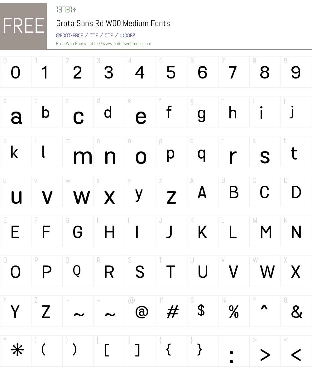 GrotaSansRdW00-Medium Font Screenshots