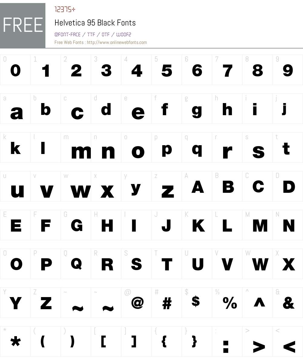 Helvetica Neue Font Screenshots