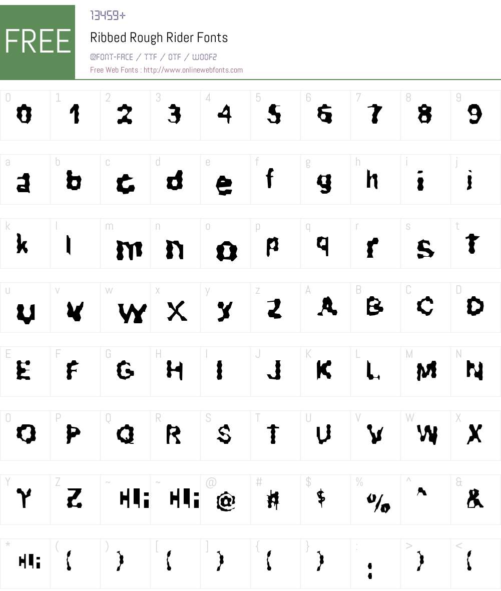 Ribbed Font Screenshots