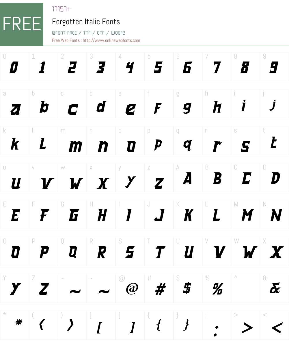 Forgotten Font Screenshots