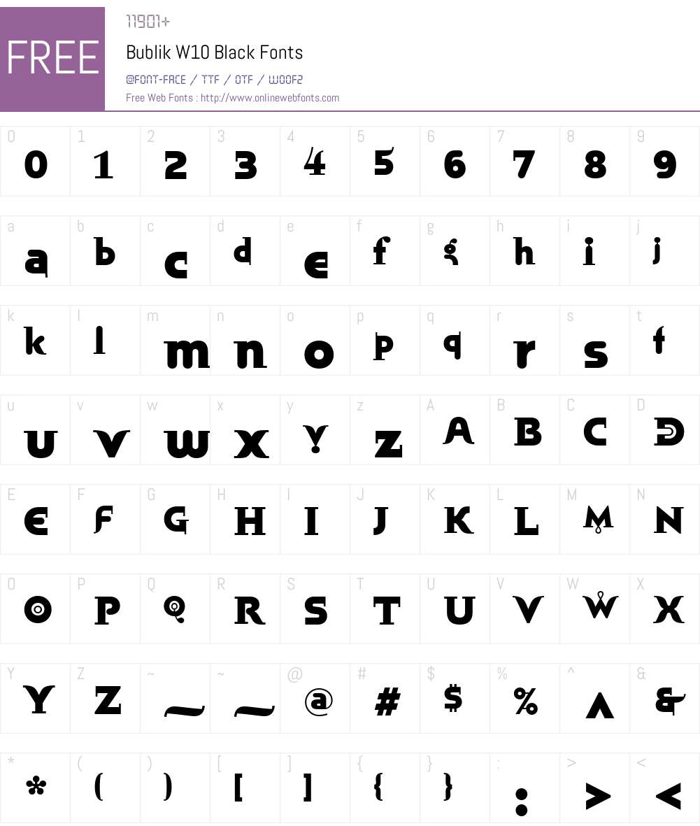 Bublik Font Screenshots