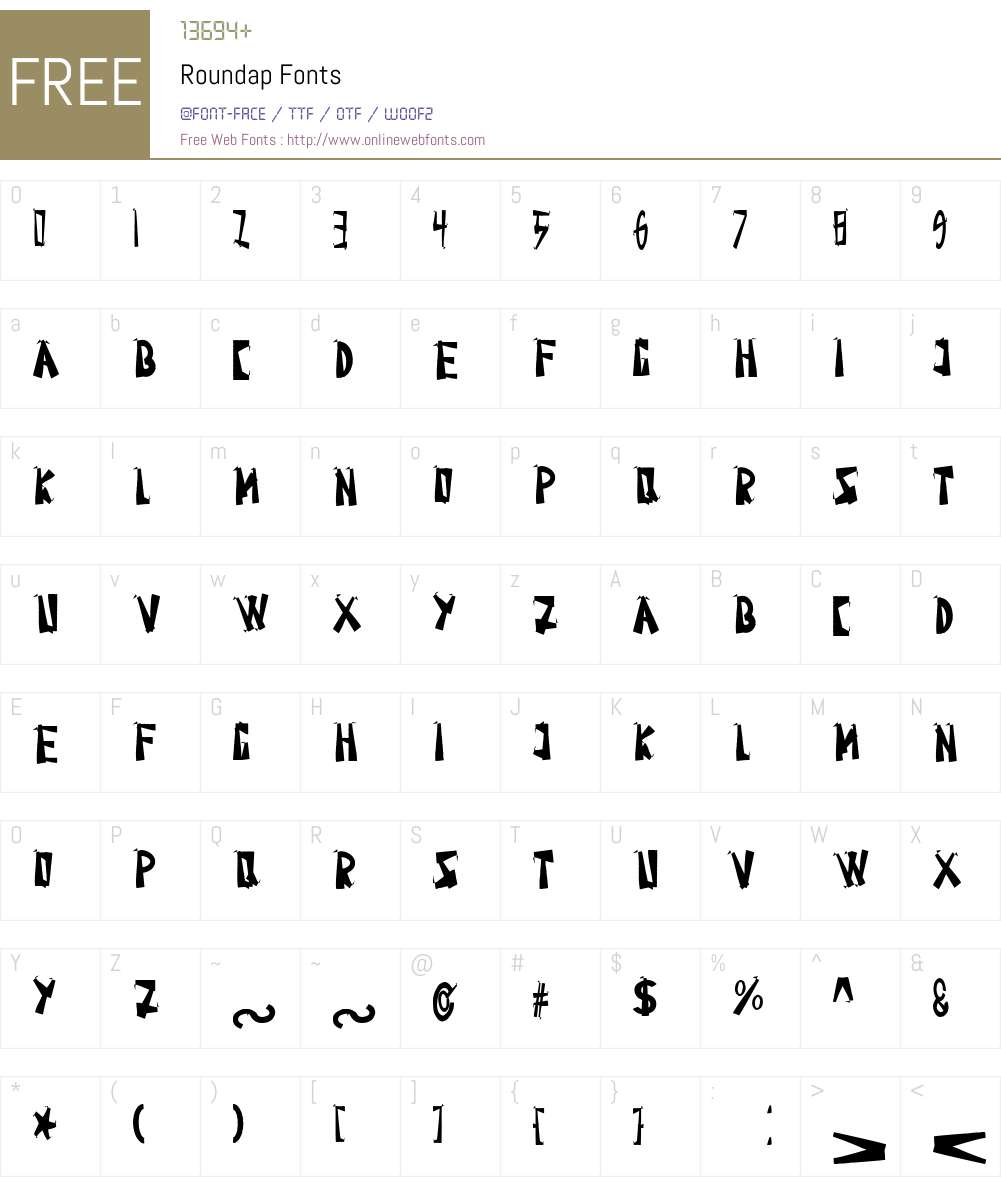 Roundap Font Screenshots
