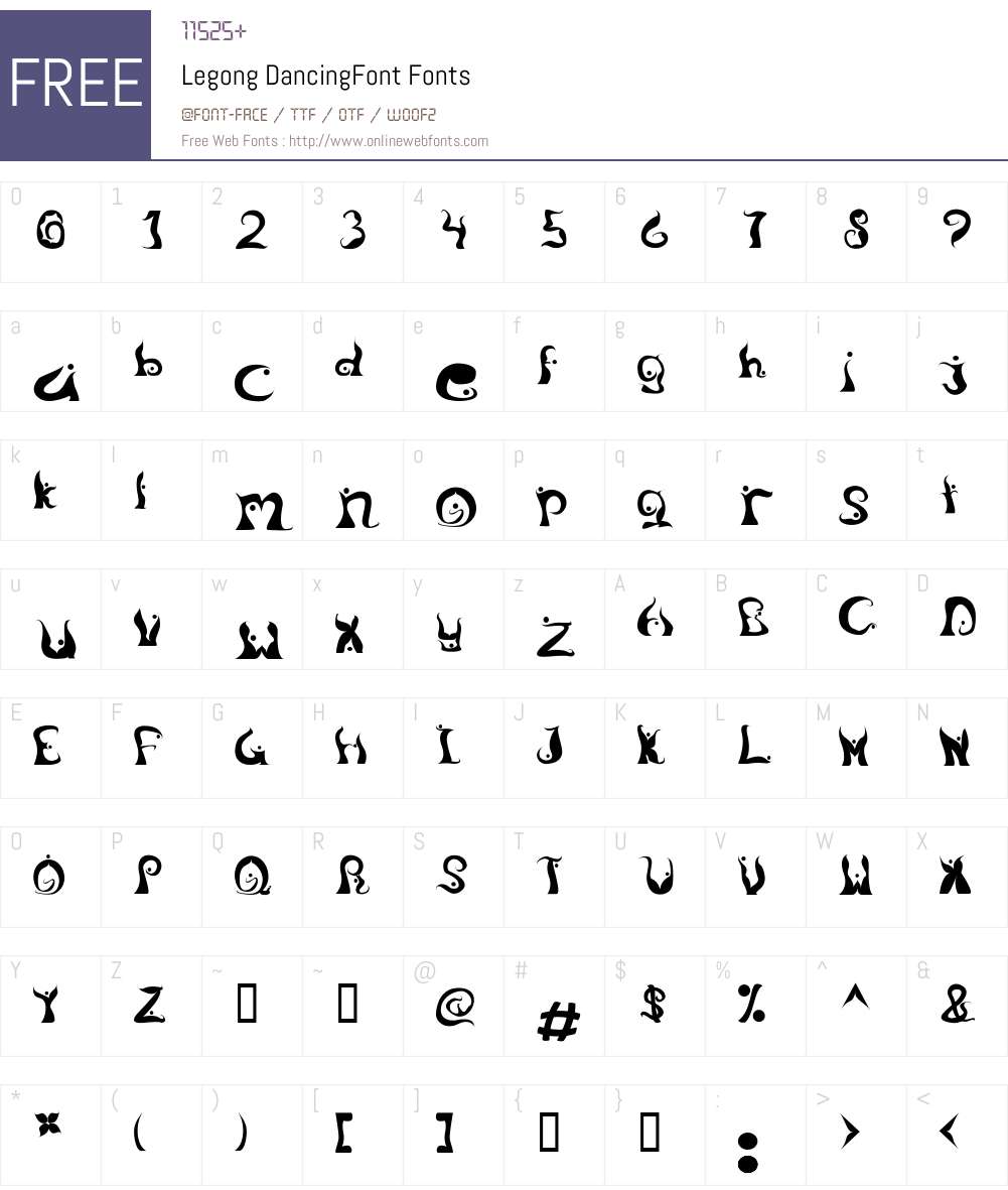 Legong Font Screenshots