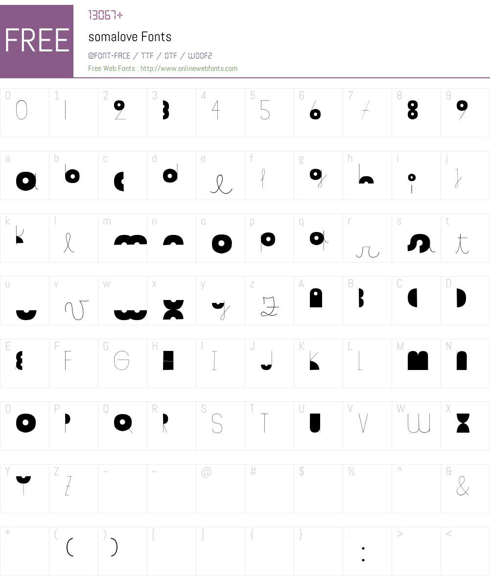 somalove Font Screenshots