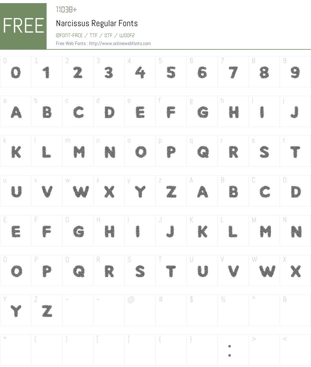 Narcissus Font Screenshots