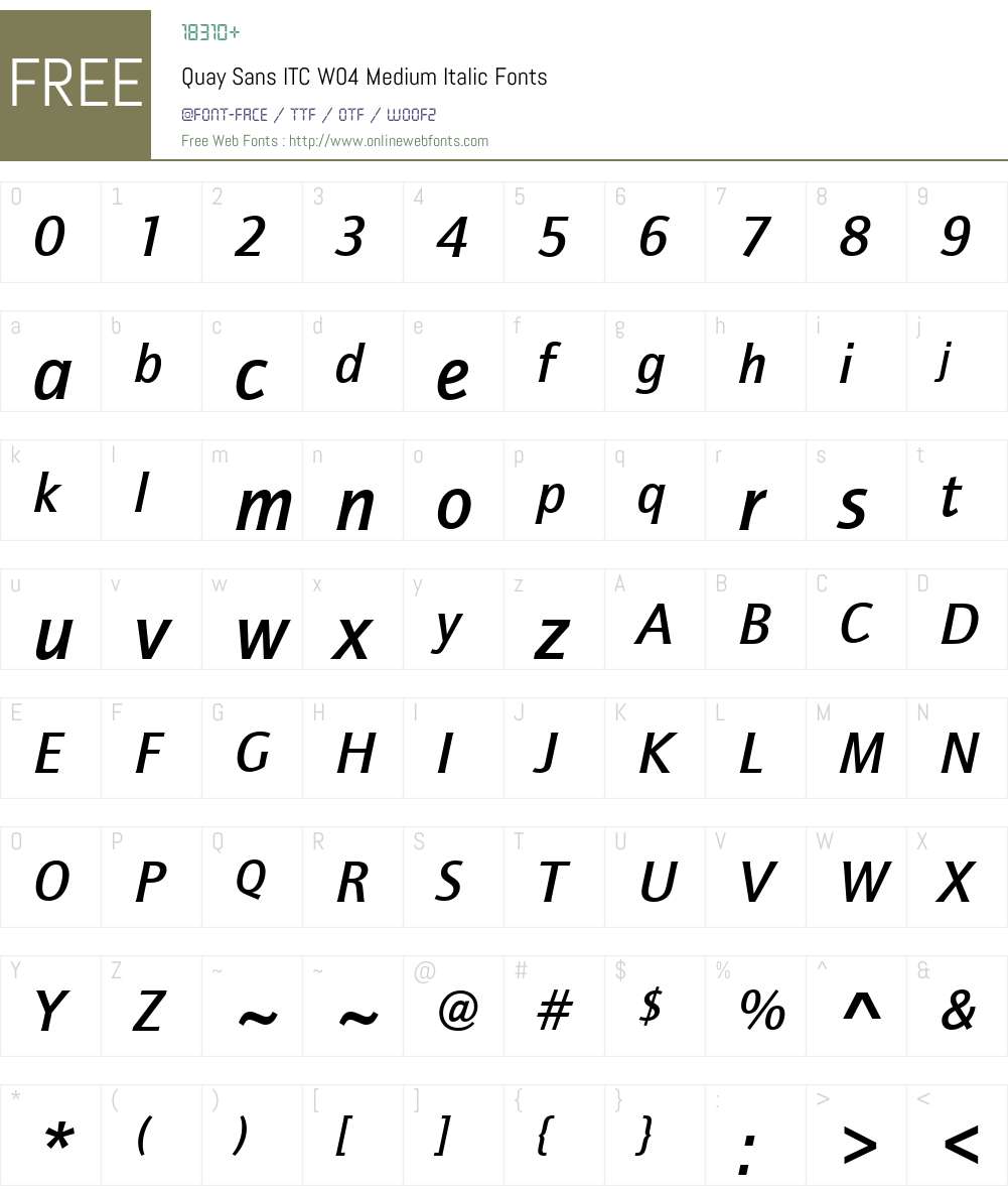 ITC Quay Sans Font Screenshots