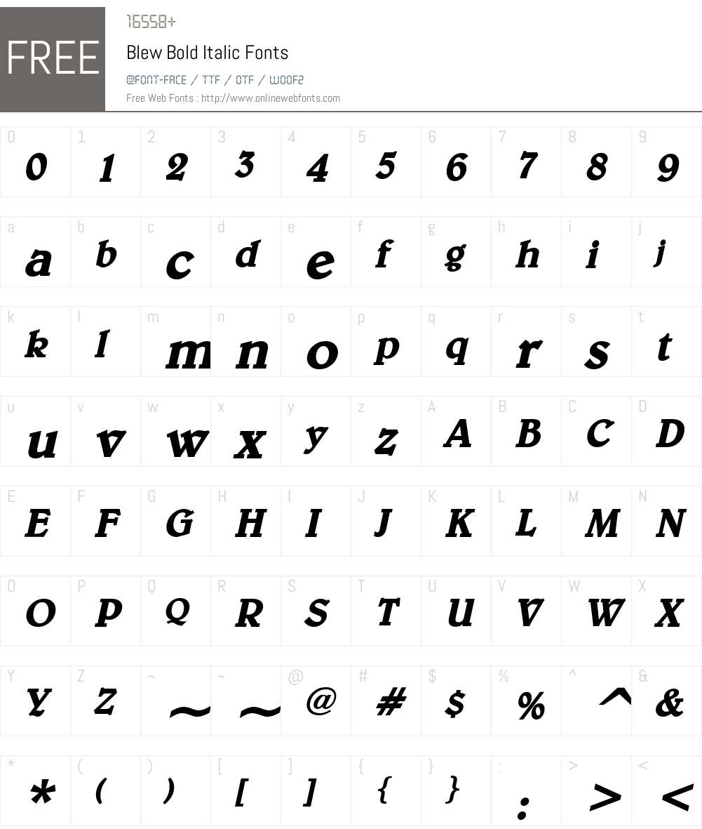 Blew Font Screenshots