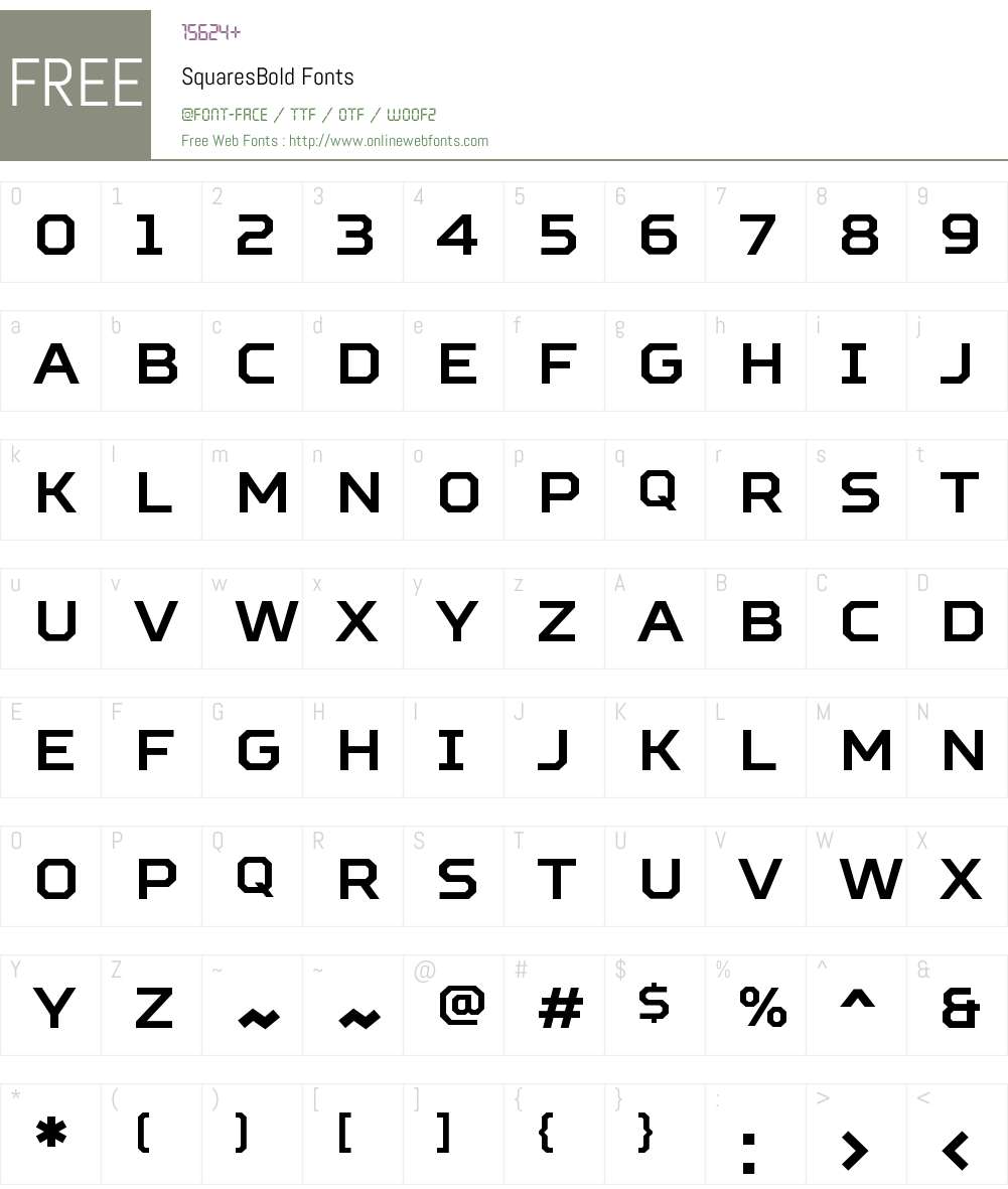 Squares Bold Font Screenshots
