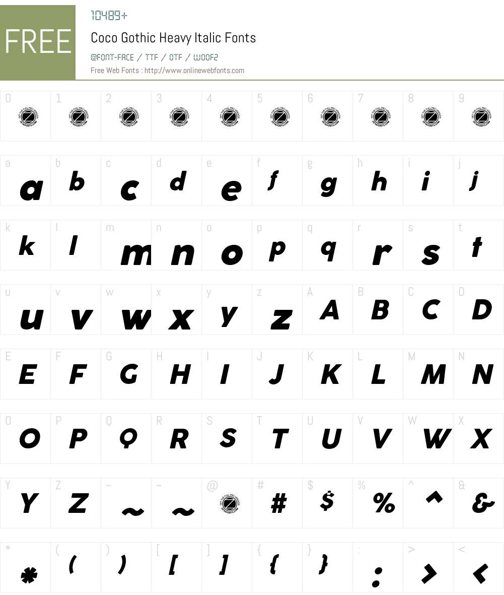 Coco Gothic Font Screenshots