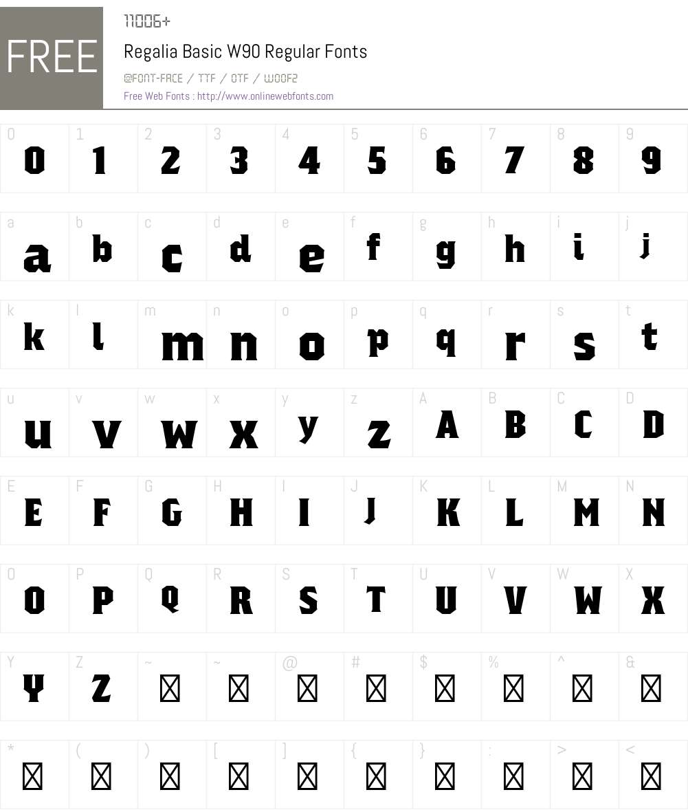 Regalia Font Screenshots