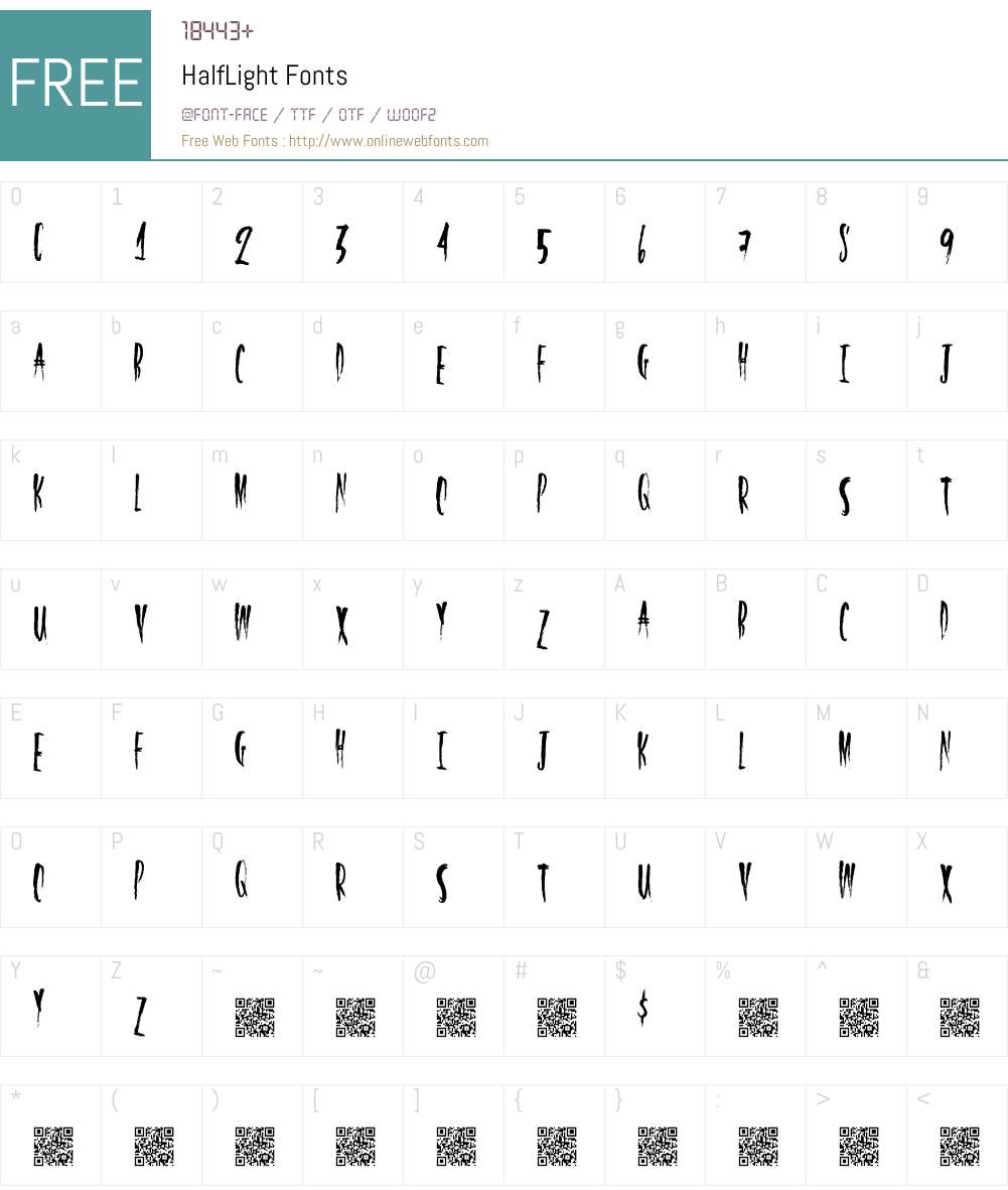 HalfLight Font Screenshots