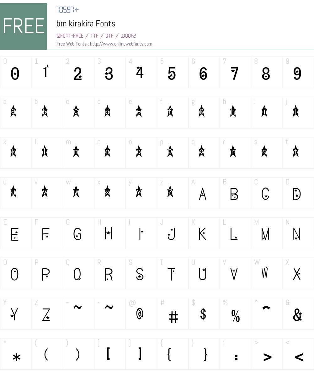 bm kirakira Font Screenshots