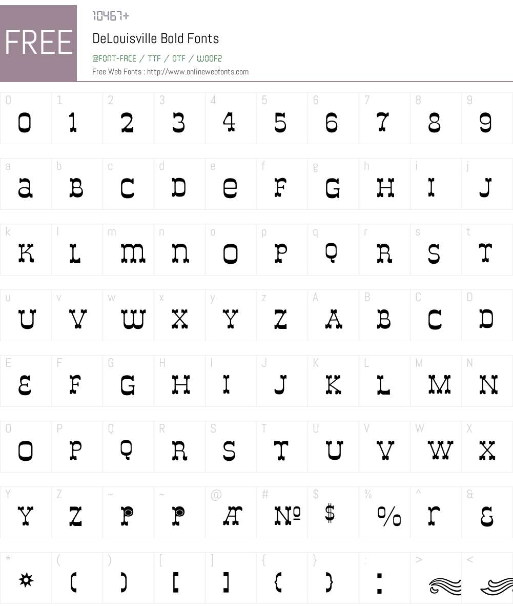 DeLouisville Font Screenshots