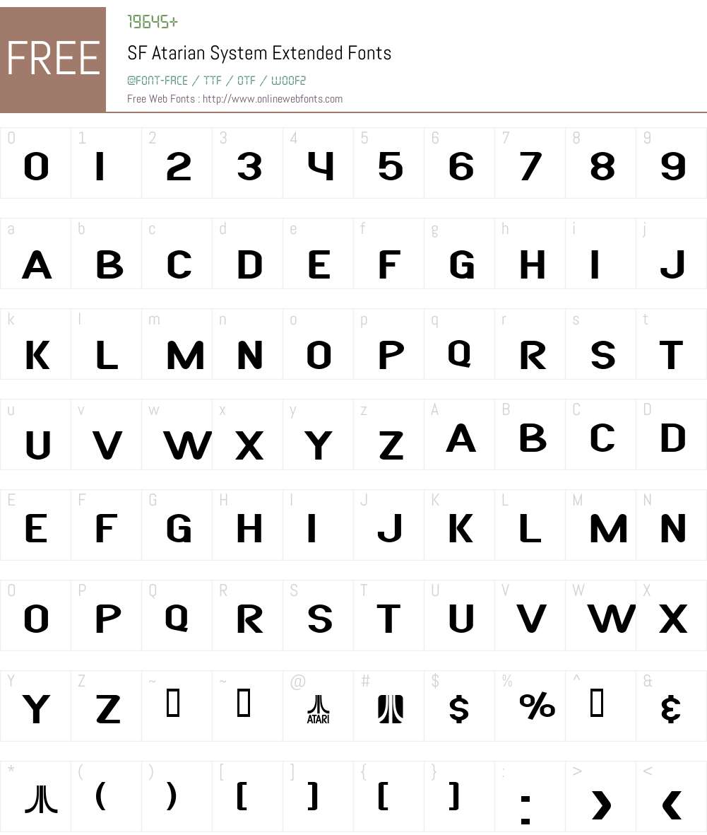 SF Atarian System Extended Font Screenshots