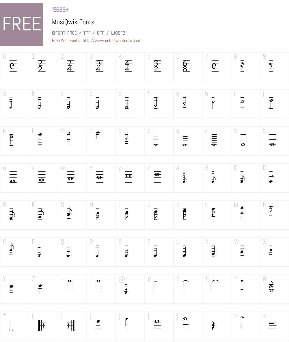 MusiQwik Font Screenshots