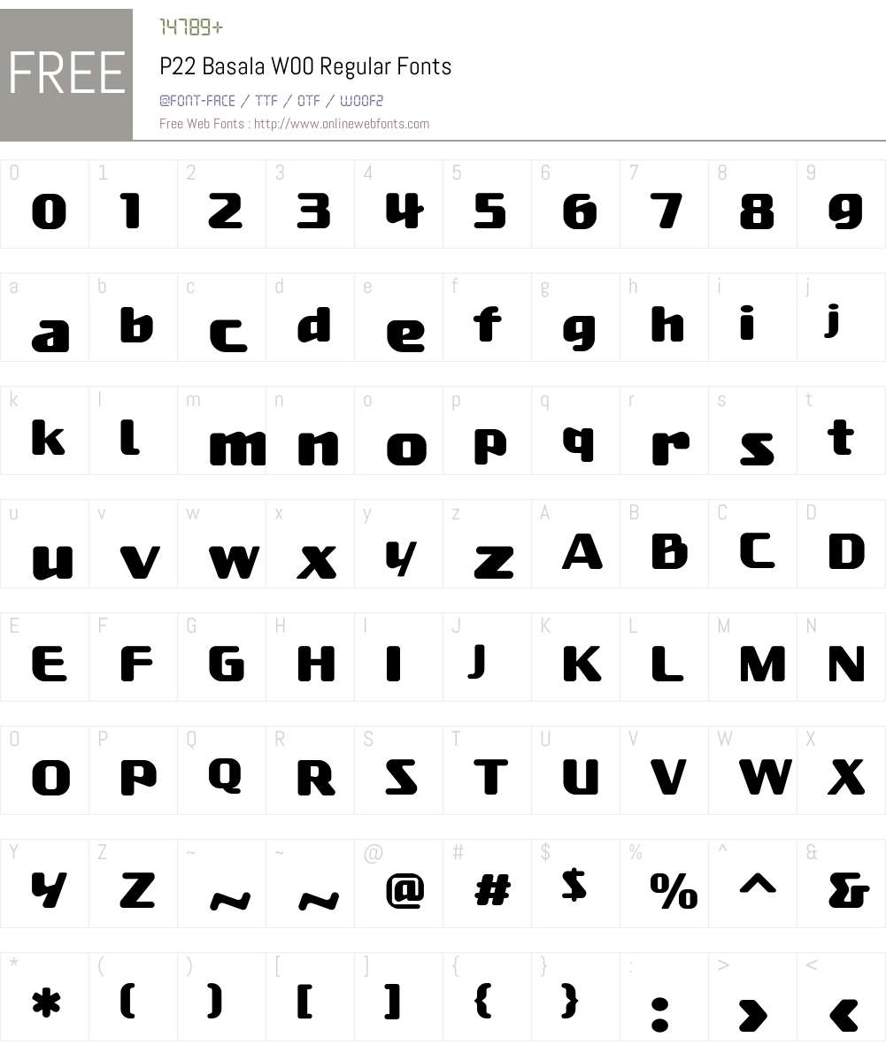 P22 Basala Font Screenshots