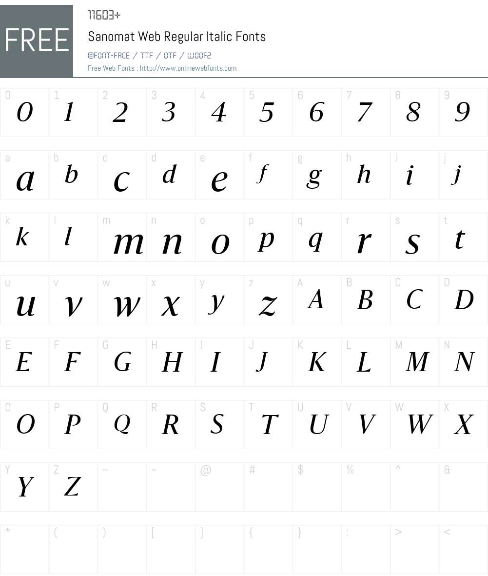 Sanomat Web Regular Font Screenshots