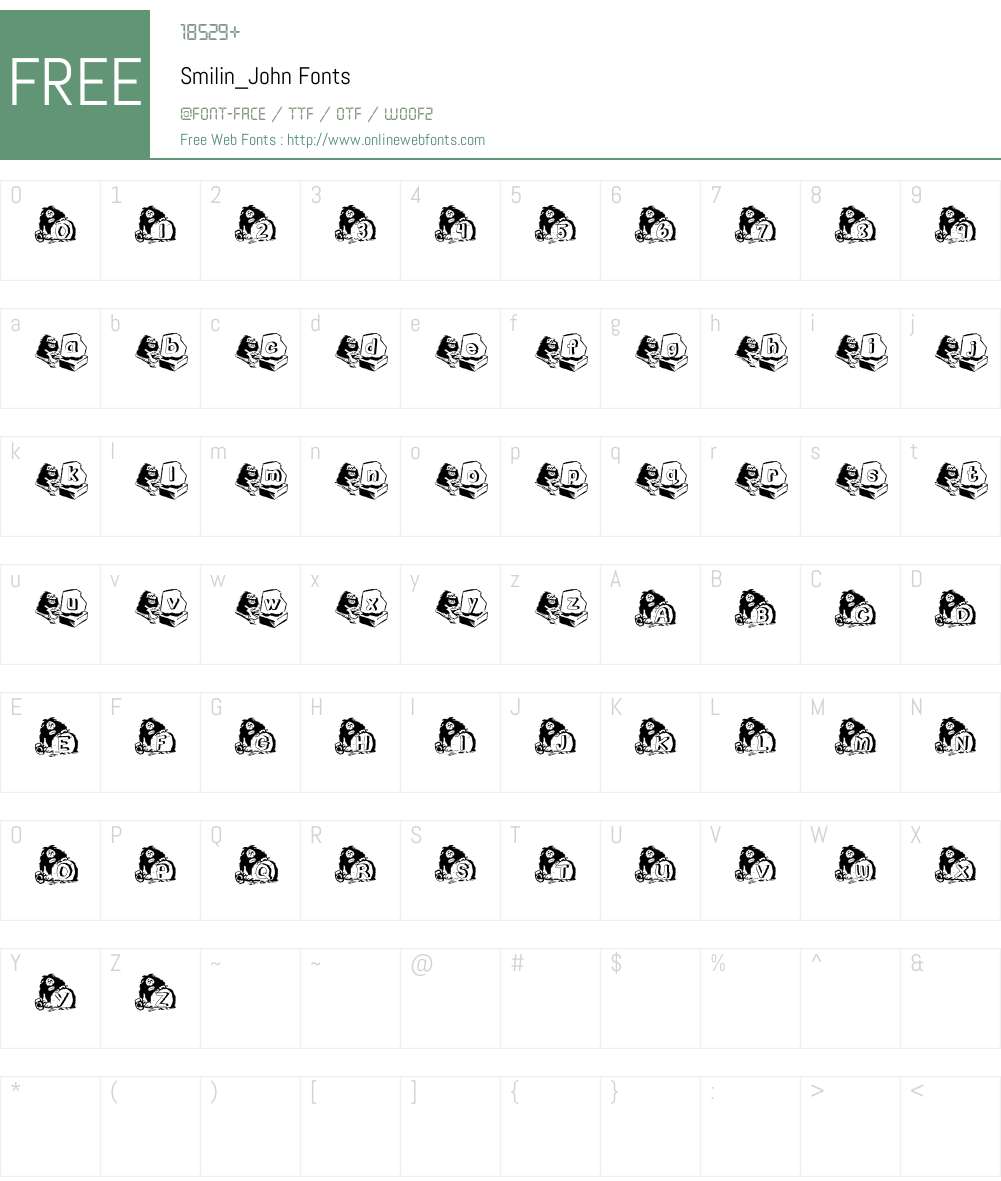 Smilin_John Font Screenshots
