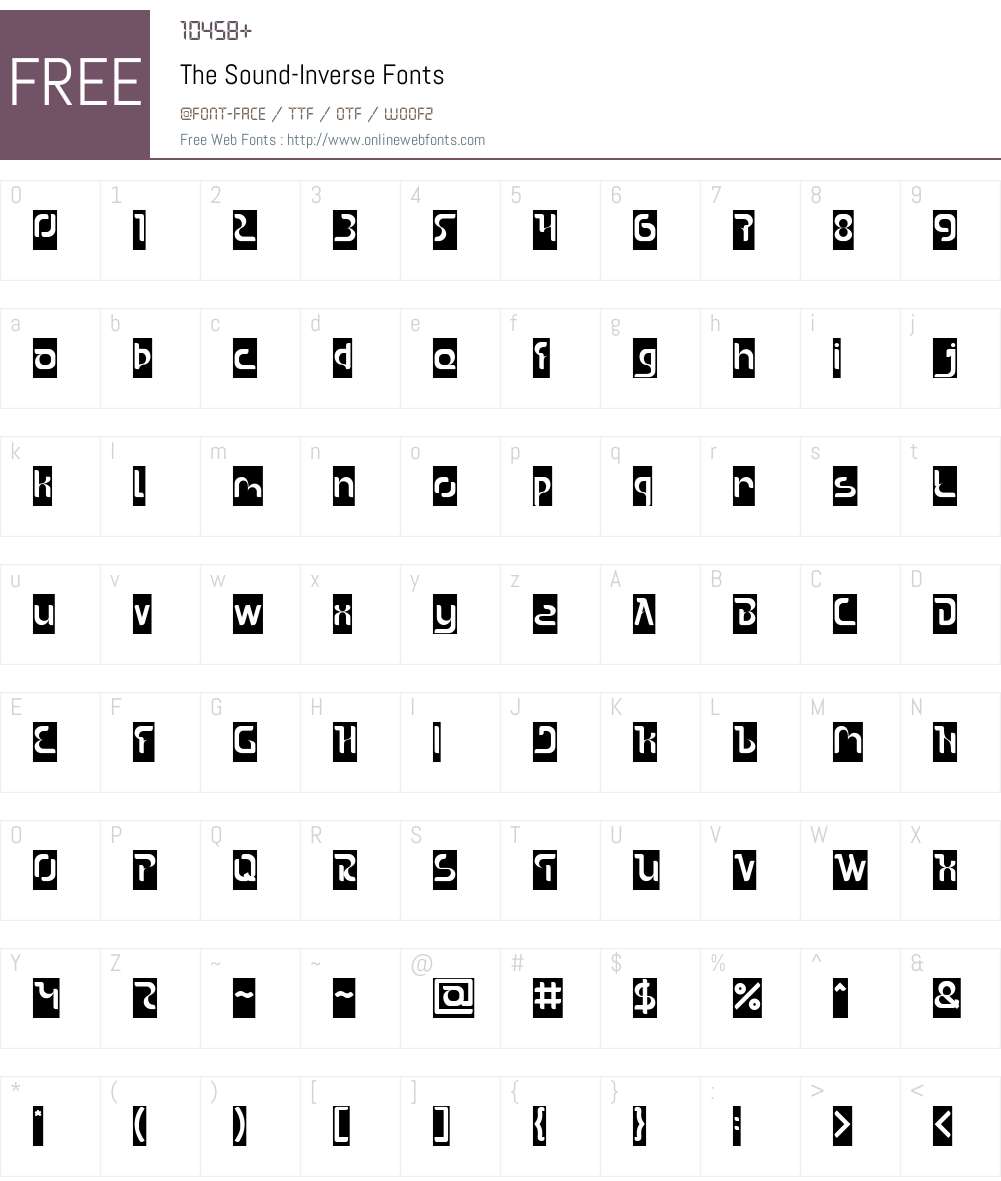 The Sound-Inverse Font Screenshots