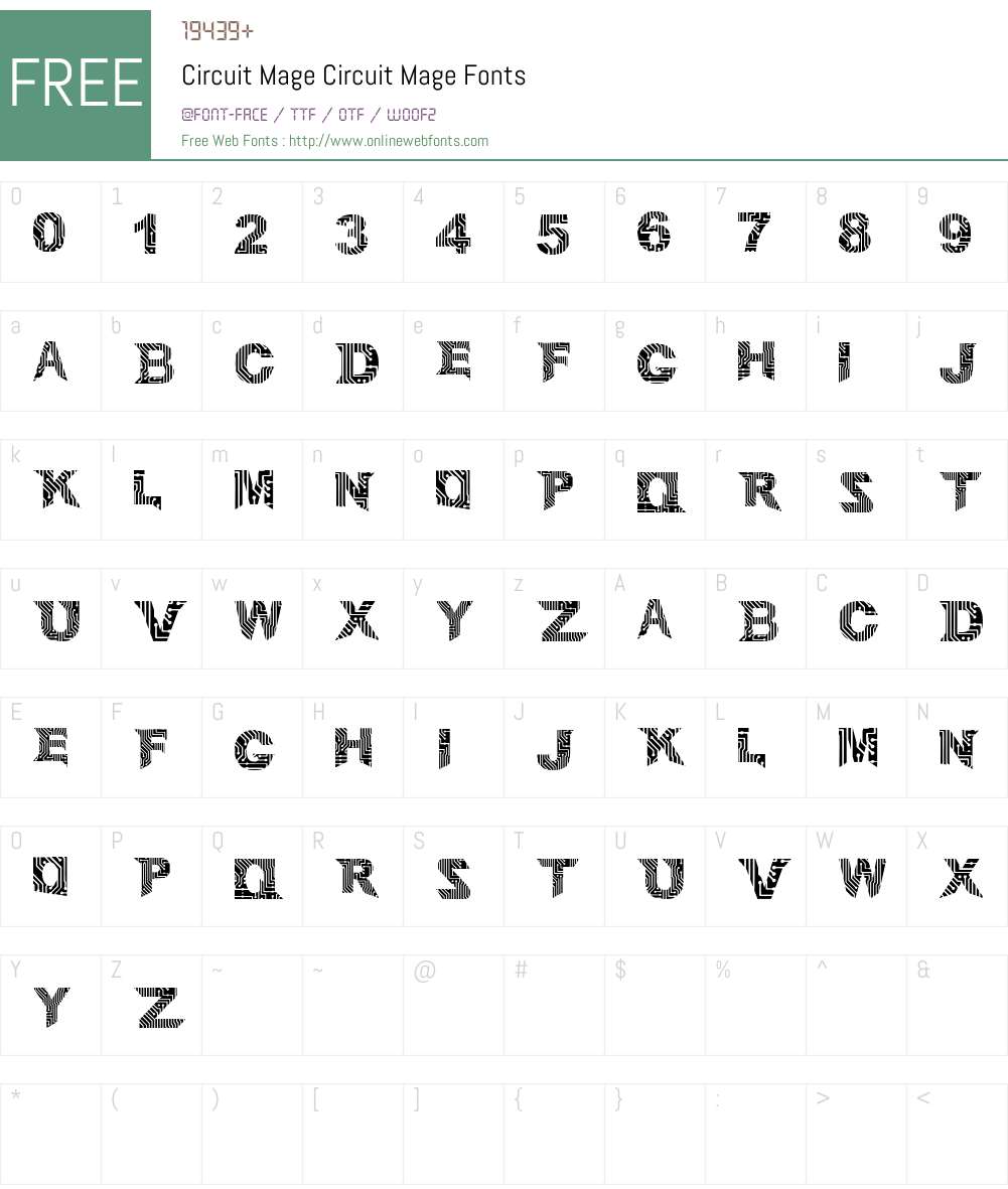 Circuit Mage Font Screenshots