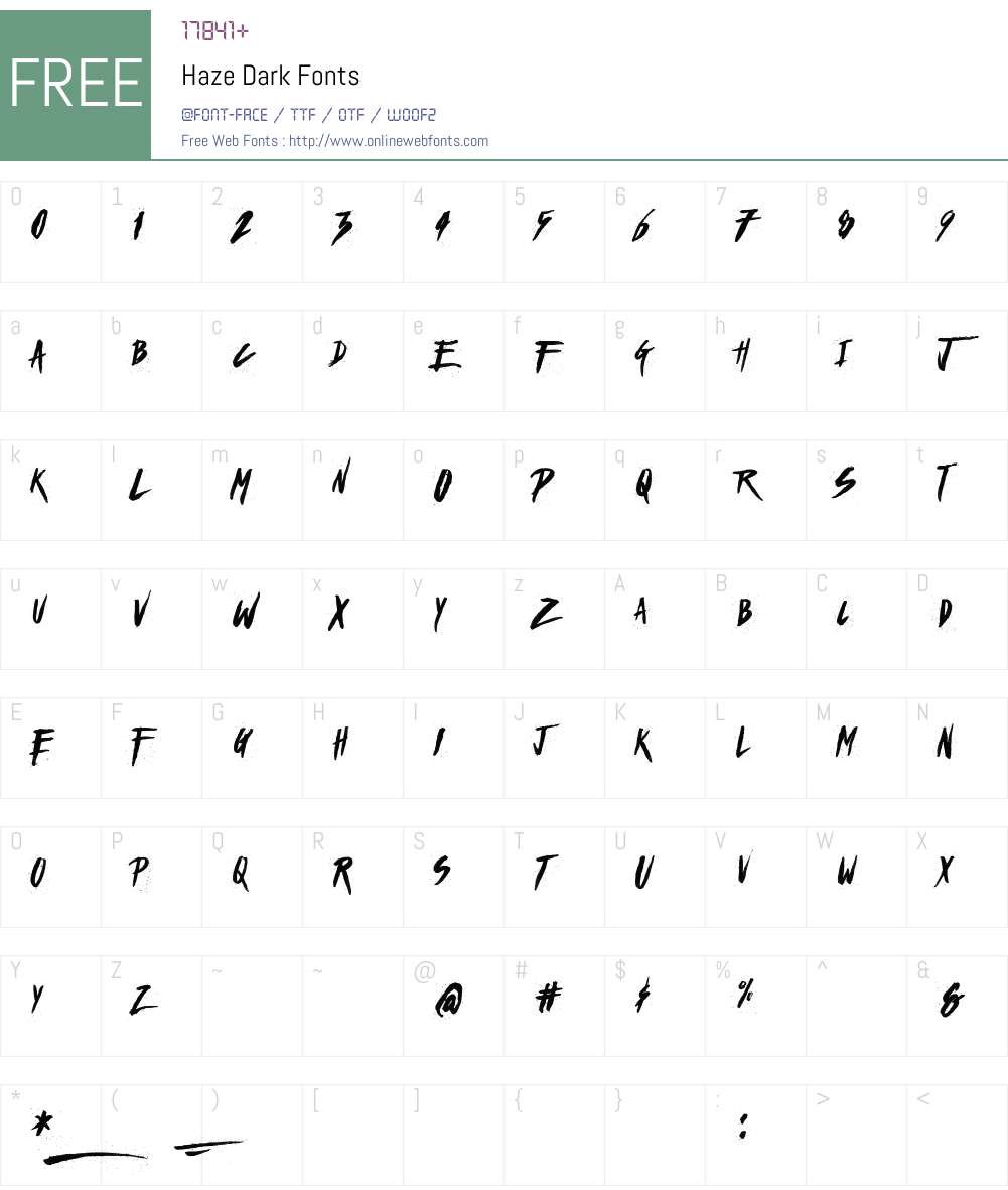 Haze Dark Font Screenshots