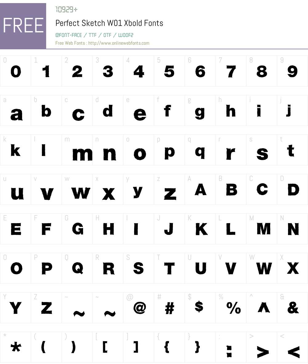 PerfectSketchW01-Xbold Font Screenshots