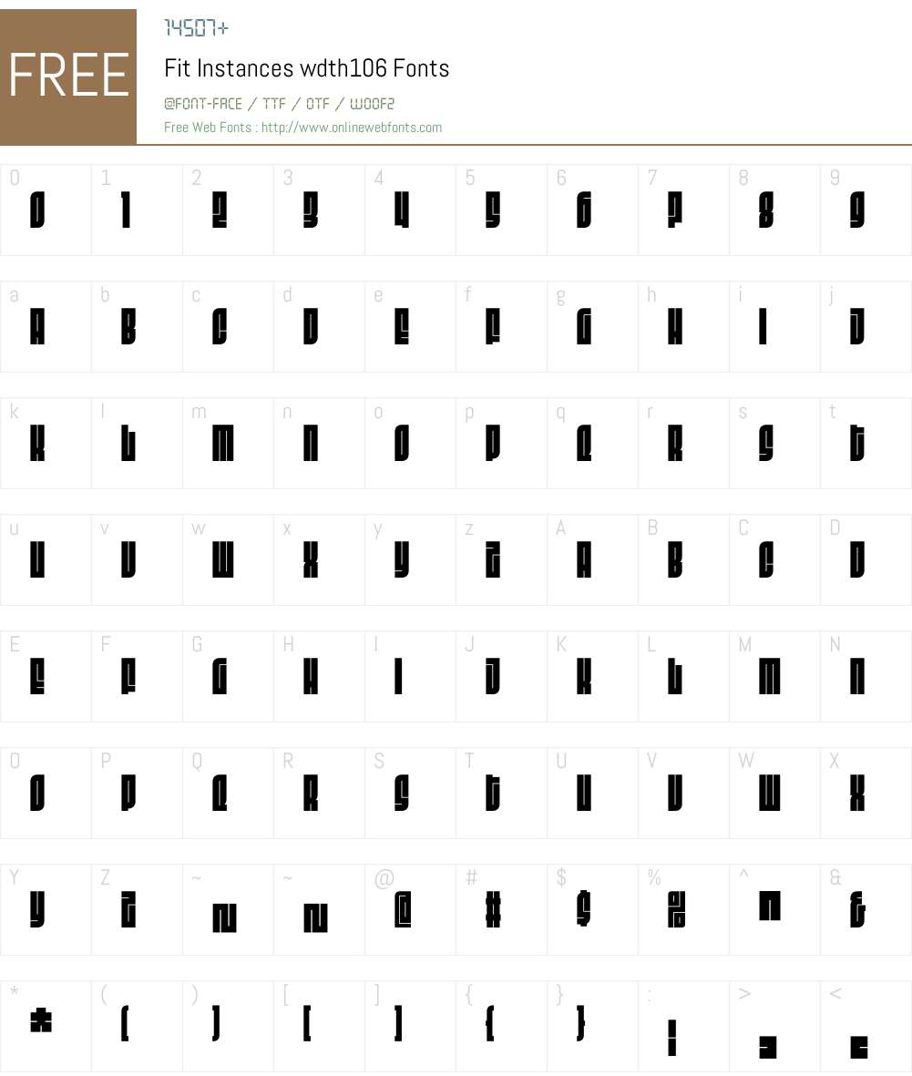 Fit Instances wdth106 Font Screenshots