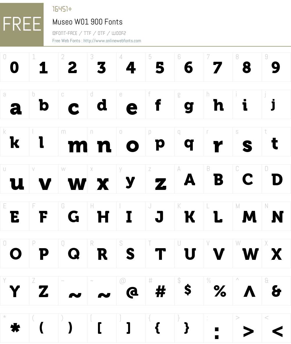 MuseoW01-900 Font Screenshots