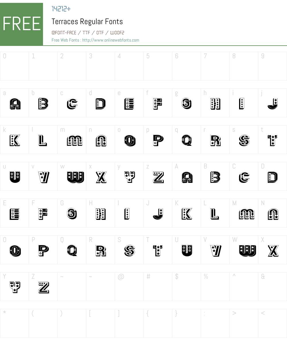 Terraces Font Screenshots