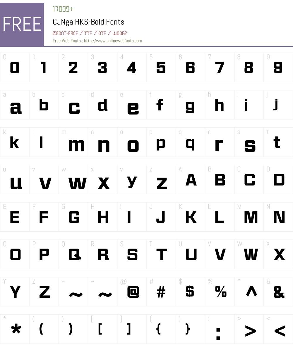 CJNgaiHKS Font Screenshots