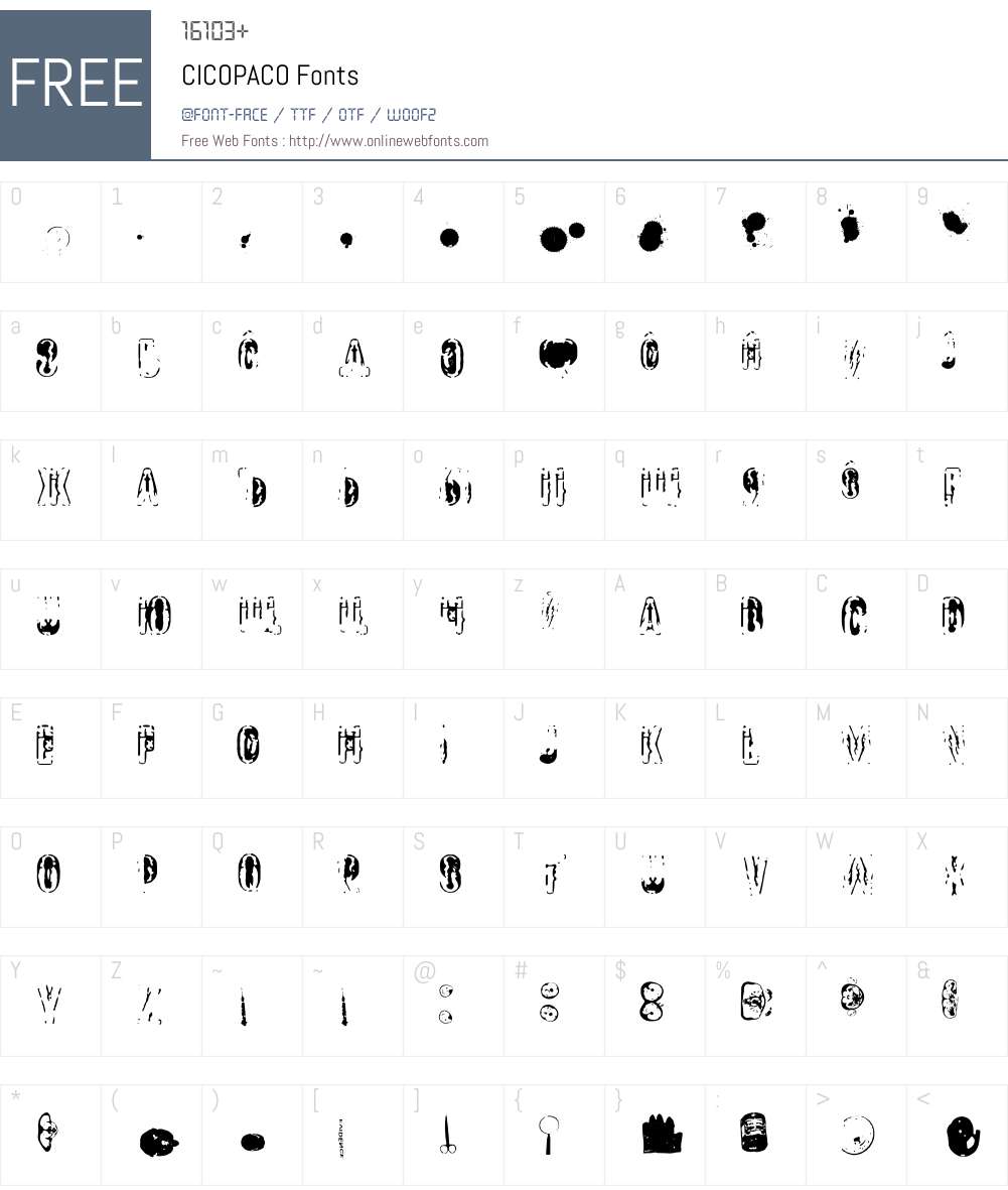 C Font Screenshots