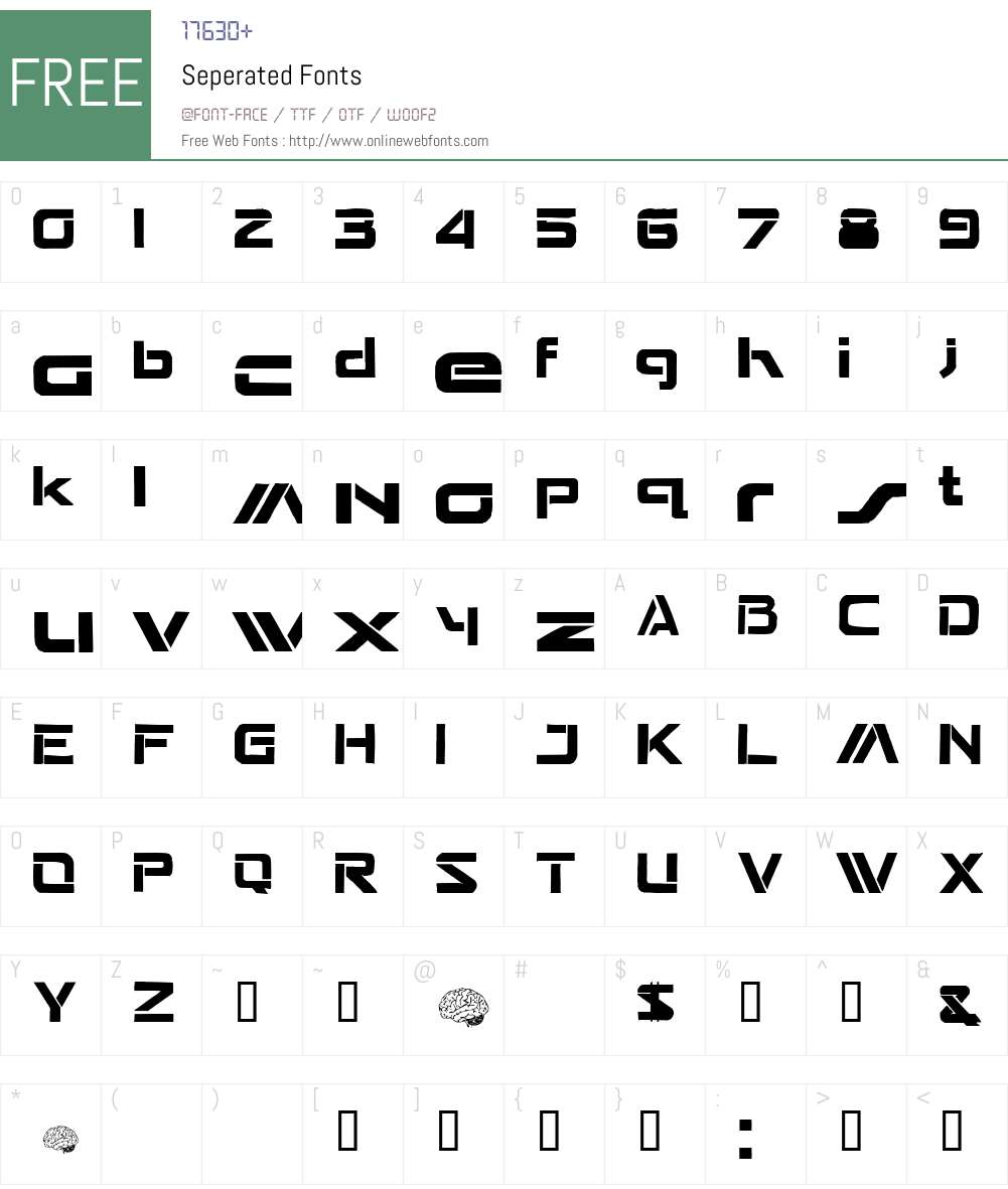 Seperated Font Screenshots