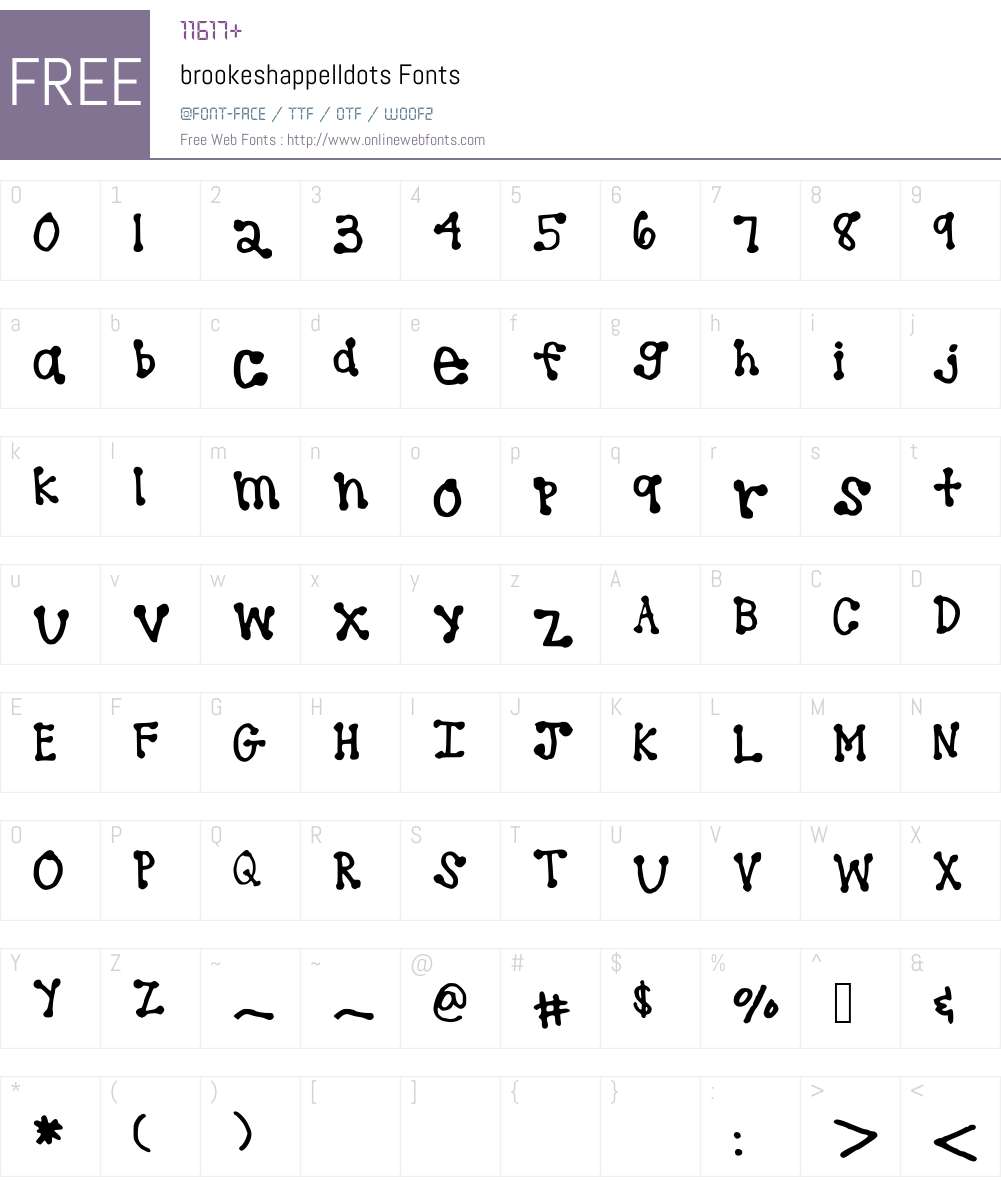 brookeshappelldots Font Screenshots