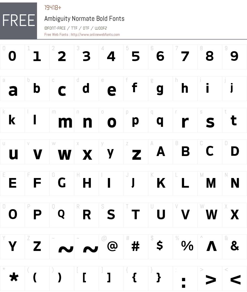 Ambiguity Normate Bold 1.00, Fonts Free Download - OnlineWebFonts.COM