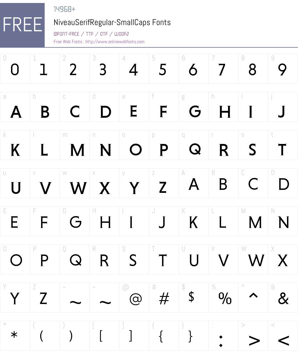 Niveau Serif Regular SC Font Screenshots